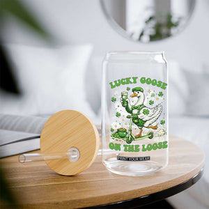 Funny Irish Goose Lover Glass Can Lucky Goose On The Loose TS12 Print Your Wear
