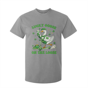 Funny Irish Goose Lover T Shirt For Kid Lucky Goose On The Loose TS12 Sport Gray Print Your Wear