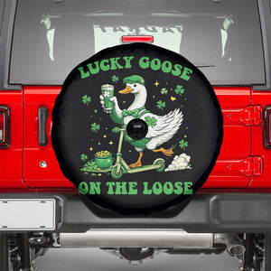 Funny Irish Goose Lover Spare Tire Cover Lucky Goose On The Loose TS12 Black Print Your Wear