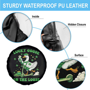 Funny Irish Goose Lover Spare Tire Cover Lucky Goose On The Loose TS12 Print Your Wear
