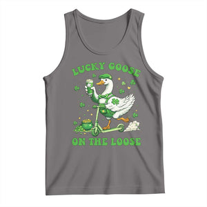 Funny Irish Goose Lover Tank Top Lucky Goose On The Loose TS12 Deep Heather Print Your Wear