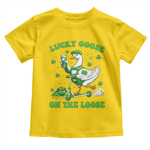 Funny Irish Goose Lover Toddler T Shirt Lucky Goose On The Loose TS12 Daisy Print Your Wear