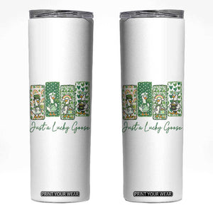 Just A Lucky Goose Nurse Skinny Tumbler St Patricks Day Gift TS12 White Print Your Wear