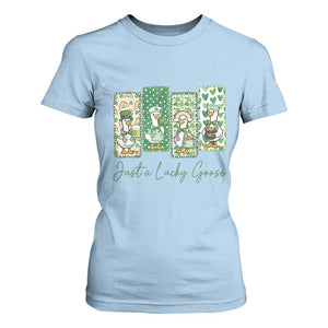Just A Lucky Goose Nurse T Shirt For Women St Patricks Day Gift TS12 Light Blue Print Your Wear