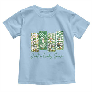 Just A Lucky Goose Nurse Toddler T Shirt St Patricks Day Gift TS12 Light Blue Print Your Wear