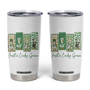 Just A Lucky Goose Nurse Tumbler Cup St Patricks Day Gift TS12 White Print Your Wear