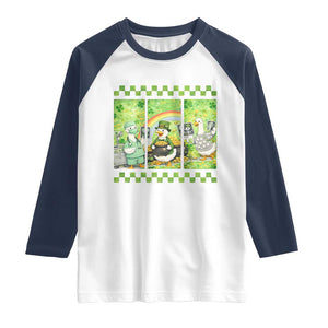 Funny Goose Radiologic Technologist Raglan Shirt St Patricks Day Gift TS12 White Navy Print Your Wear