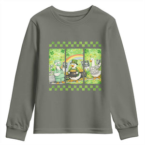 Funny Goose Radiologic Technologist Youth Sweatshirt St Patricks Day Gift TS12 Military Green Print Your Wear