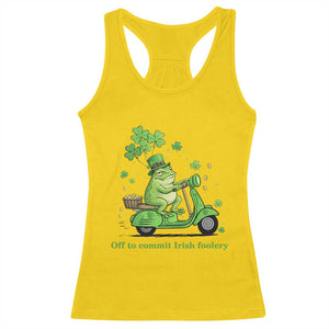 Funny Irish Frog Off To Commit Foolery Racerback Tank Top St Patricks Day Gift TS12 Daisy Print Your Wear