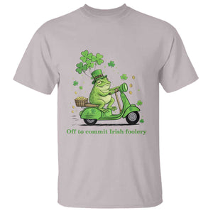 Funny Irish Frog Off To Commit Foolery T Shirt St Patricks Day Gift