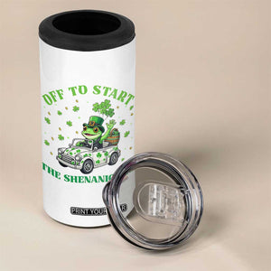 Off To Start The Shenanigans 4 in 1 Can Cooler Tumbler St Patricks Day Frog TS12 Print Your Wear