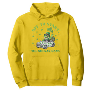 Off To Start The Shenanigans Hoodie St Patricks Day Frog TS12 Daisy Print Your Wear