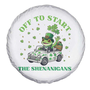 Off To Start The Shenanigans Spare Tire Cover St Patricks Day Frog TS12 Print Your Wear