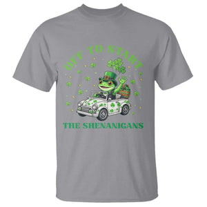 Off To Start The Shenanigans T Shirt St Patricks Day Frog TS12 Sport Gray Print Your Wear