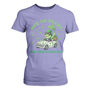 Off To Start The Shenanigans T Shirt For Women St Patricks Day Frog TS12 Violet Print Your Wear