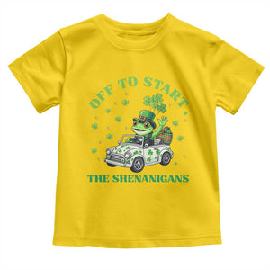 Off To Start The Shenanigans Toddler T Shirt St Patricks Day Frog TS12 Daisy Print Your Wear