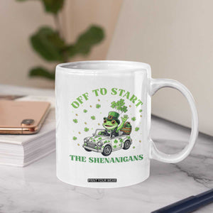 Off To Start The Shenanigans Coffee Mug St Patricks Day Frog TS12 Print Your Wear