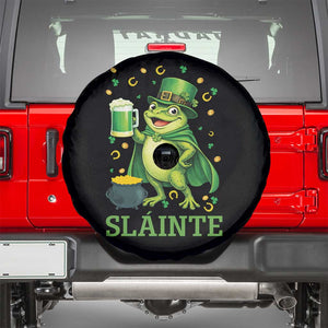 Funny Slainte Irish Frog Beer St Patricks Day Spare Tire Cover TS12 Black Print Your Wear