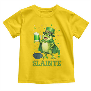 Funny Slainte Irish Frog Beer St Patricks Day Toddler T Shirt TS12 Daisy Print Your Wear