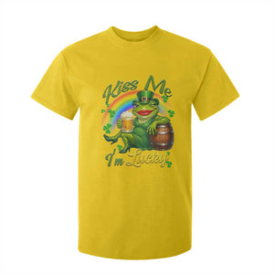 Funny Kiss Me I Am Lucky T Shirt For Kid St Patricks Day Frog TS12 Daisy Print Your Wear