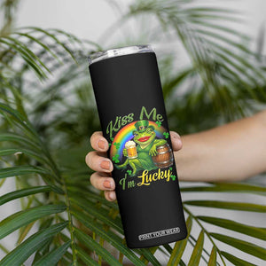 Funny Kiss Me I Am Lucky Skinny Tumbler St Patricks Day Frog TS12 Print Your Wear