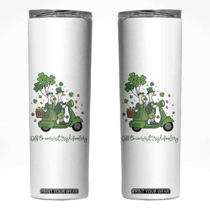 Funny Silly Irish Goose Skinny Tumbler Off To Commit Irish Foolery TS12 White Print Your Wear
