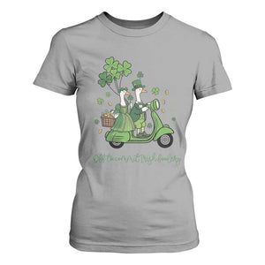 Funny Silly Irish Goose T Shirt For Women Off To Commit Irish Foolery TS12 Sport Gray Print Your Wear