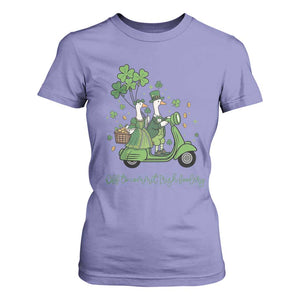 Funny Silly Irish Goose T Shirt For Women Off To Commit Irish Foolery TS12 Violet Print Your Wear