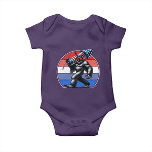 Funny Patriotic Mothman Baby Onesie West Virginia Cryptid Lover Gift TS12 Purple Print Your Wear