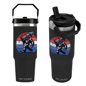 Funny Patriotic Mothman Flip Straw Tumbler West Virginia Cryptid Lover Gift TS12 One Size: 30 oz Black Print Your Wear