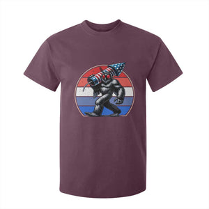 Funny Patriotic Mothman T Shirt For Kid West Virginia Cryptid Lover Gift TS12 Maroon Print Your Wear