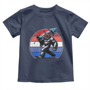 Funny Patriotic Mothman Toddler T Shirt West Virginia Cryptid Lover Gift TS12 Navy Print Your Wear