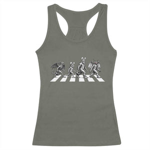 Funny Easter Cryptid Walk Racerback Tank Top Bigfoot Mothman Jersey Devil Chupacabra TS12 Military Green Print Your Wear