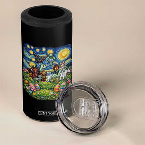 Funny Cryptid Starry Night Easter 4 in 1 Can Cooler Tumbler Monster Lover Gift TS12 Print Your Wear