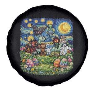 Funny Cryptid Starry Night Easter Spare Tire Cover Monster Lover Gift TS12 Print Your Wear