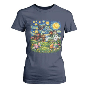 Funny Cryptid Starry Night Easter T Shirt For Women Monster Lover Gift TS12 Navy Print Your Wear
