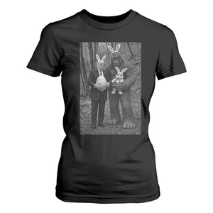 Funny Bigfoot And Trump Easter Selfie Gift T Shirt For Women TS12 Black Print Your Wear