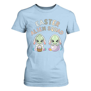 Funny Easter Alien Squad Bunny Ears Gift T Shirt For Women TS12 Light Blue Print Your Wear