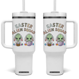 Funny Easter Alien Squad Bunny Ears Gift Tumbler With Handle TS12 One Size: 40 oz White Print Your Wear