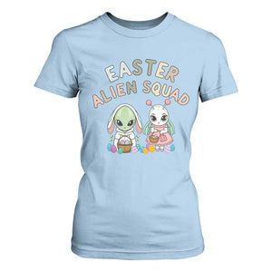 Easter Alien Squad T Shirt For Women Funny UFO Lover Gift TS12 Light Blue Print Your Wear