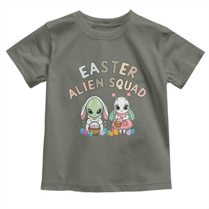 Easter Alien Squad Toddler T Shirt Funny UFO Lover Gift TS12 Military Green Print Your Wear