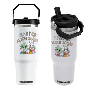 Easter Alien Squad Flip Straw Tumbler Funny UFO Lover Gift TS12 One Size: 30 oz White Print Your Wear