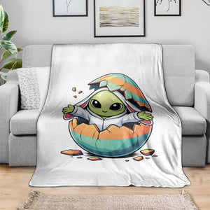 Funny Alien Bunny Ears Easter Throw Blanket Extraterrestrial Gift TS12 Print Your Wear