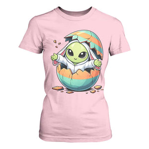 Funny Alien Bunny Ears Easter T Shirt For Women Extraterrestrial Gift TS12 Light Pink Print Your Wear