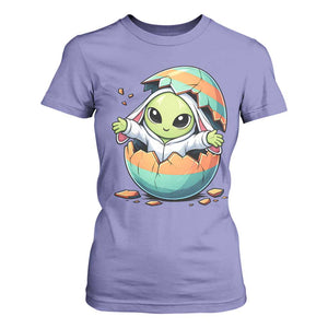 Funny Alien Bunny Ears Easter T Shirt For Women Extraterrestrial Gift TS12 Violet Print Your Wear