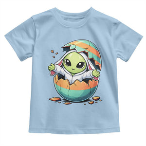 Funny Alien Bunny Ears Easter Toddler T Shirt Extraterrestrial Gift TS12 Light Blue Print Your Wear
