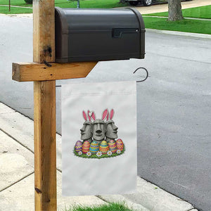 Easter Island Moai Bunny Ears Garden Flag Funny Archaeology Gift TS12 Print Your Wear