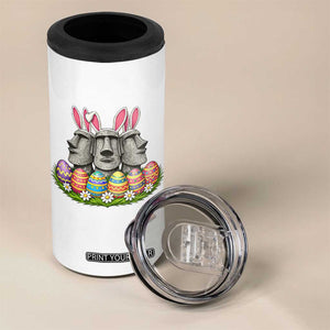 Easter Island Moai Bunny Ears 4 in 1 Can Cooler Tumbler Funny Archaeology Gift TS12 Print Your Wear