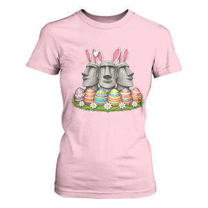 Easter Island Moai Bunny Ears T Shirt For Women Funny Archaeology Gift TS12 Light Pink Print Your Wear