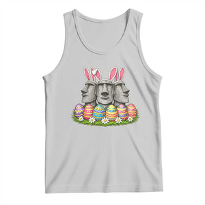 Easter Island Moai Bunny Ears Tank Top Funny Archaeology Gift TS12 Ash Print Your Wear